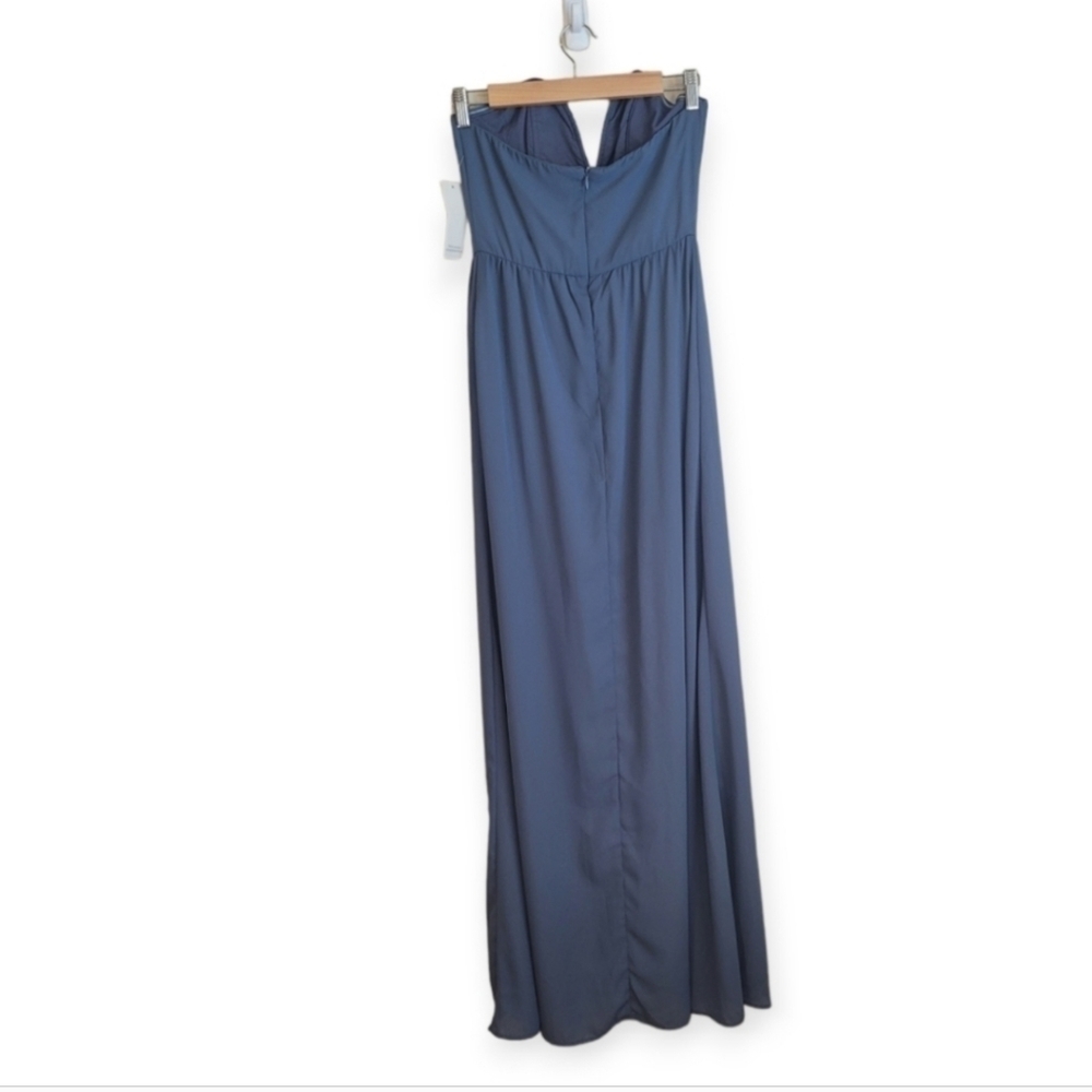 TOBI Krystal Light Blue Strapless Maxi Dress Size Small - Picture 8 of 11